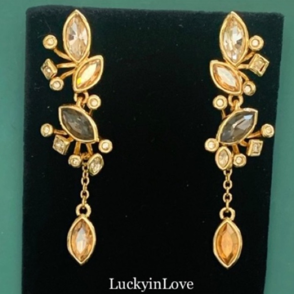 ALEXIS BITTAR Graceful Sculpted Dangling Crystal Post Earrings - Picture 10 of 11